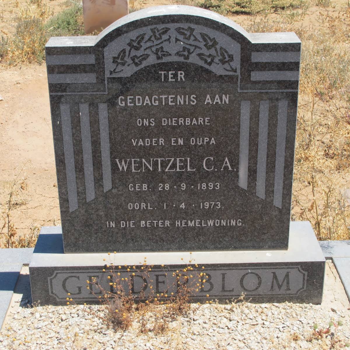 GELDERBLOM Wentzel C.A. 1893-1973