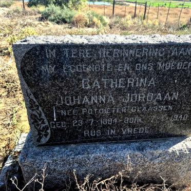 JORDAAN Catherina Johanna nee POTGIETER-CLAASEN 1894-1940