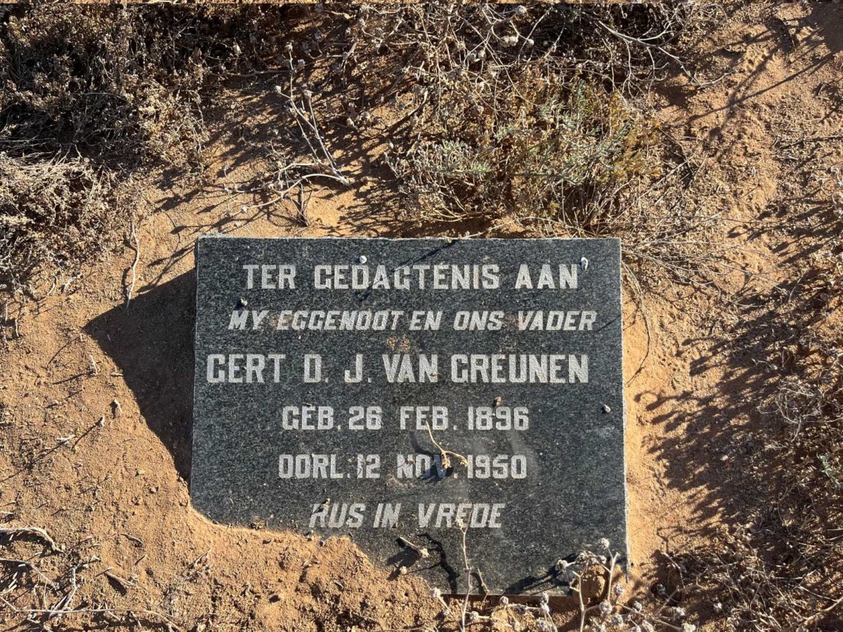 GREUNEN Gert D. J., van 1896-1950