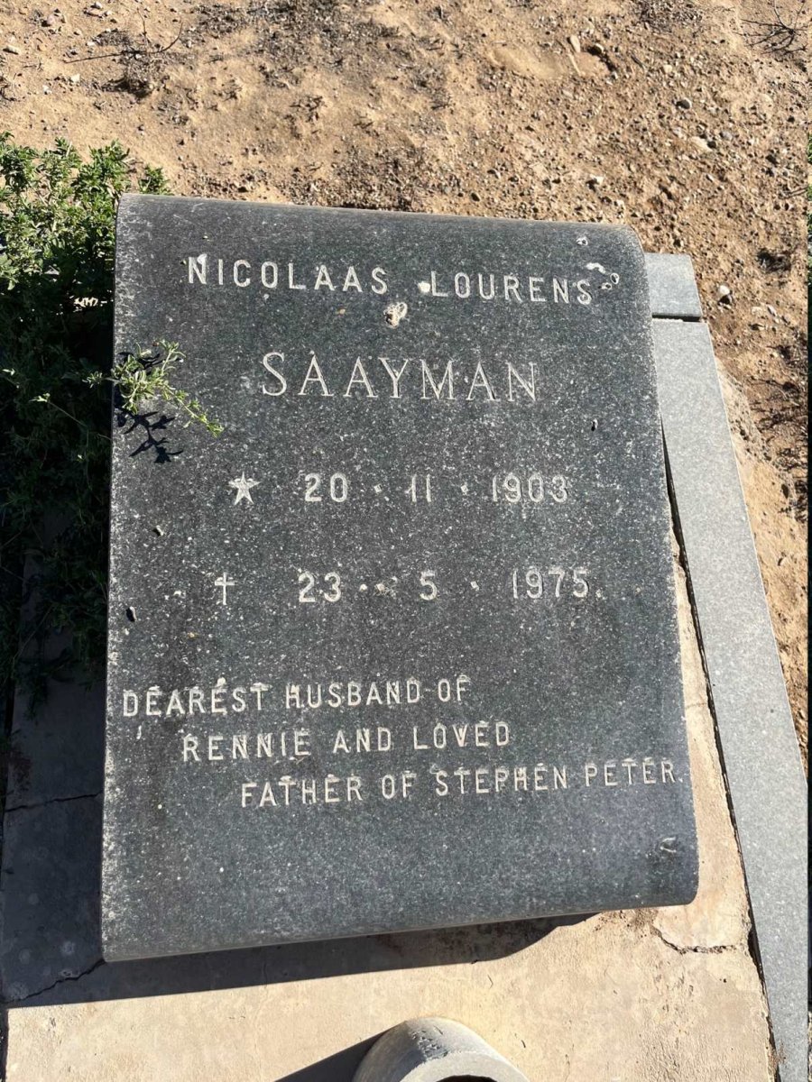 SAAYMAN Nicolaas Lourens 1903-1975