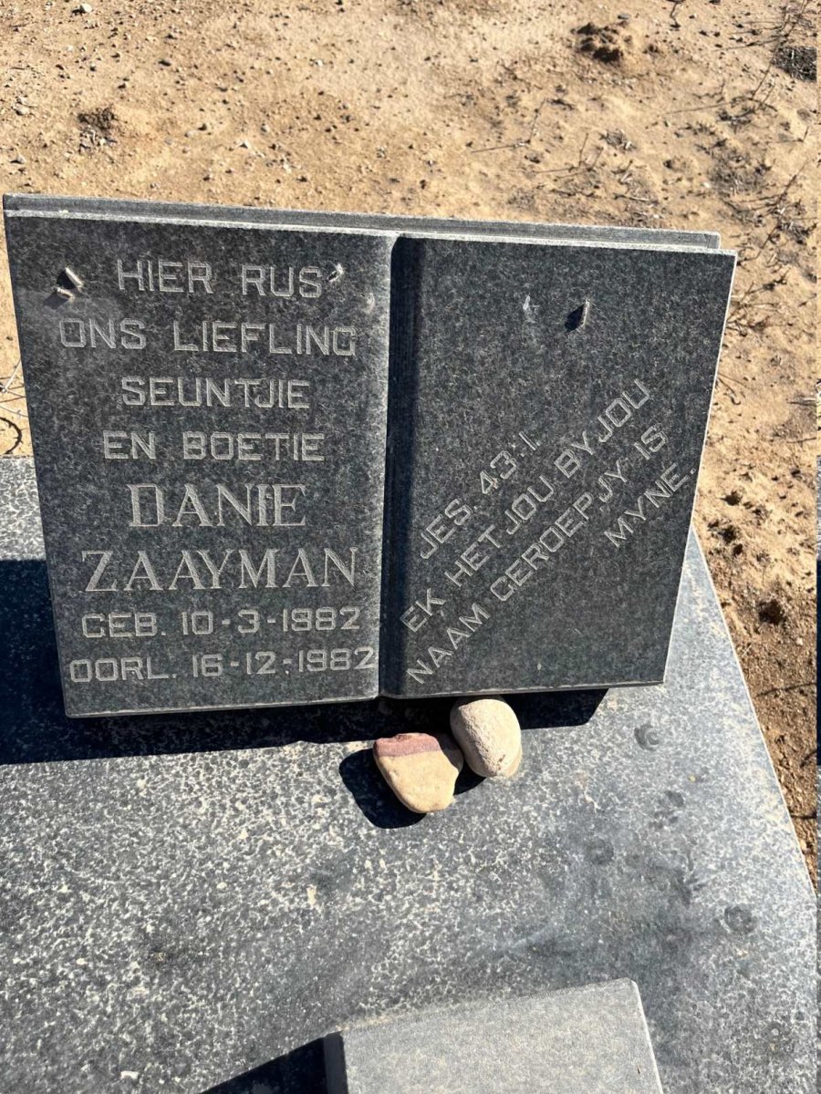 ZAAYMAN Danie 1982-1982