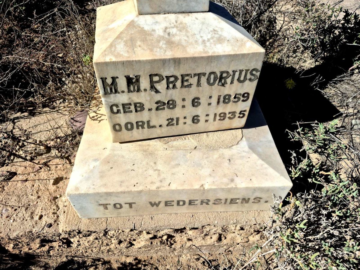 PRETORIUS M.M. 1859-1935