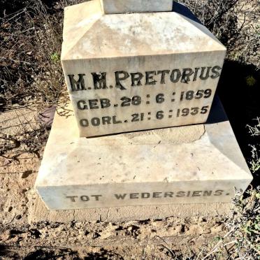 PRETORIUS M.M. 1859-1935