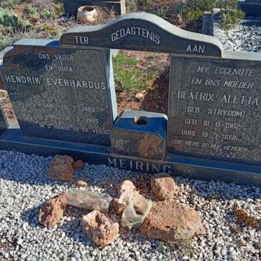 MEIRING Hendrik Everhardus 1903-1985 & Beatrix Aletta STRYDOM 1902-1976