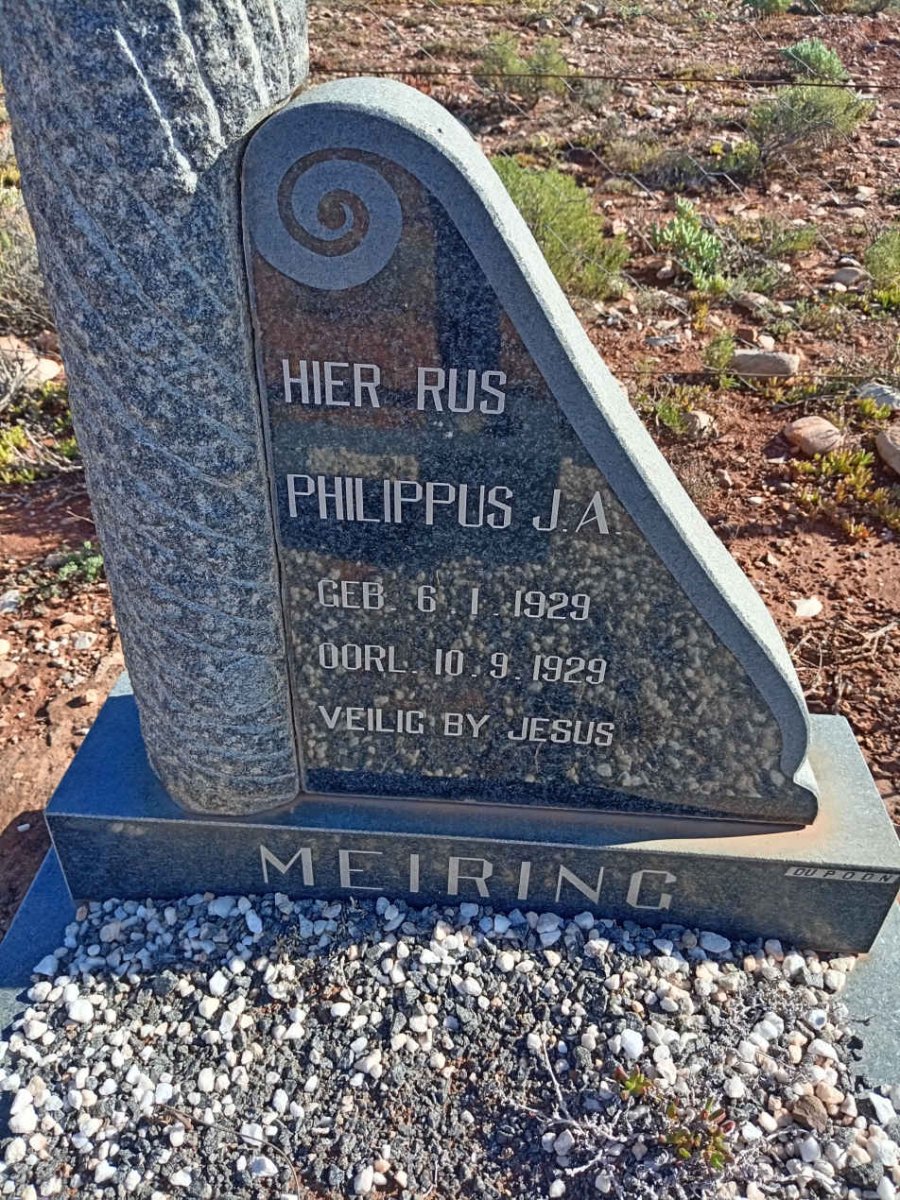 MEIRING Philippus J.A. 1929-1929