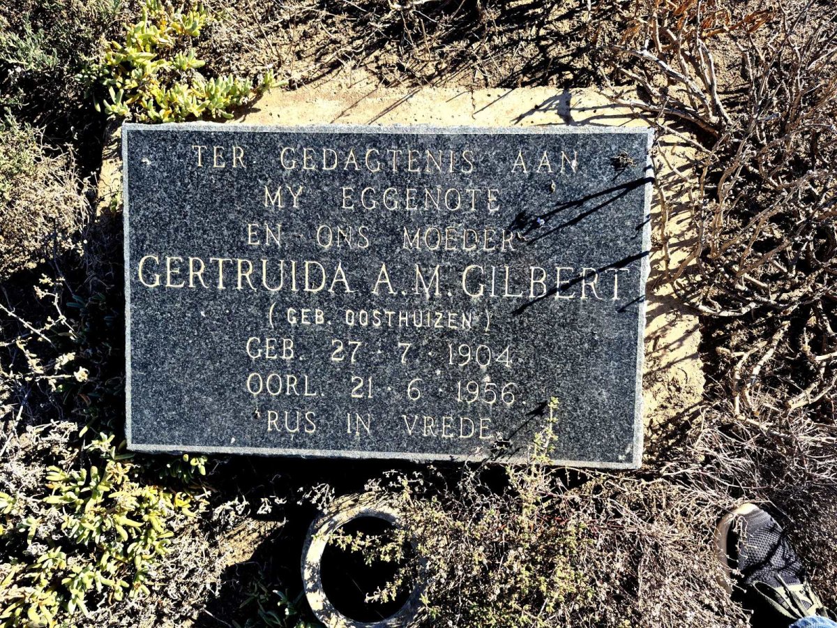 GILBERT Gertruida A.M. nee OOSTHUIZEN 1904-1956