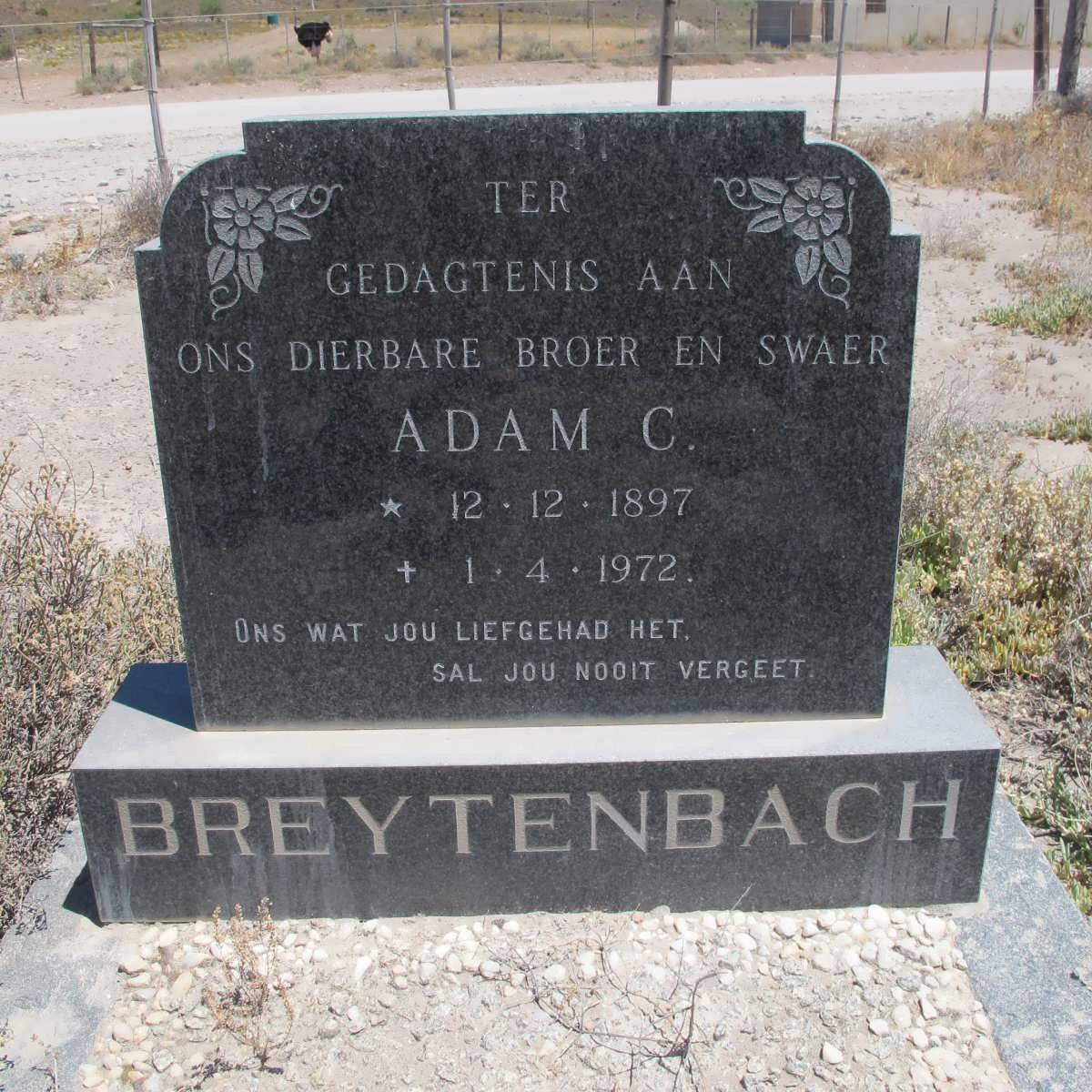BREYTENBACH Adam C. 1897-1972