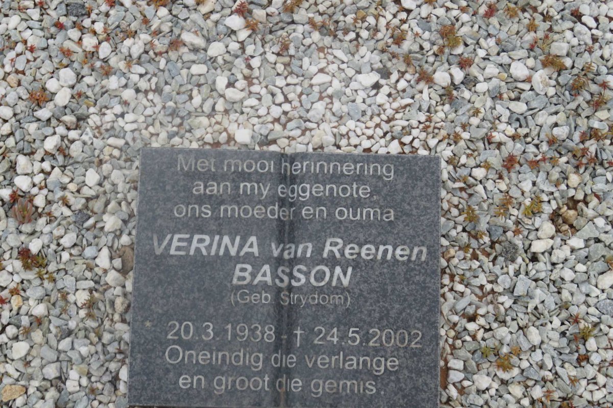 BASSON Verina van Reenen nee STRYDOM 1938-2002