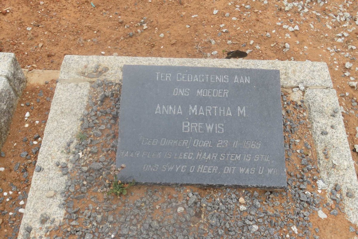 BREWIS Anna Martha M. nee DIRKER -1965