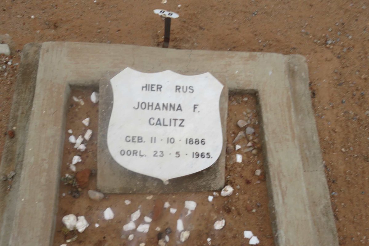 CALITZ Johanna F. 1886-1965