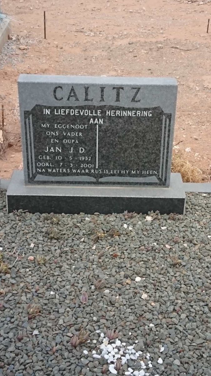 CALITZ Jan J.D. 1932-2001