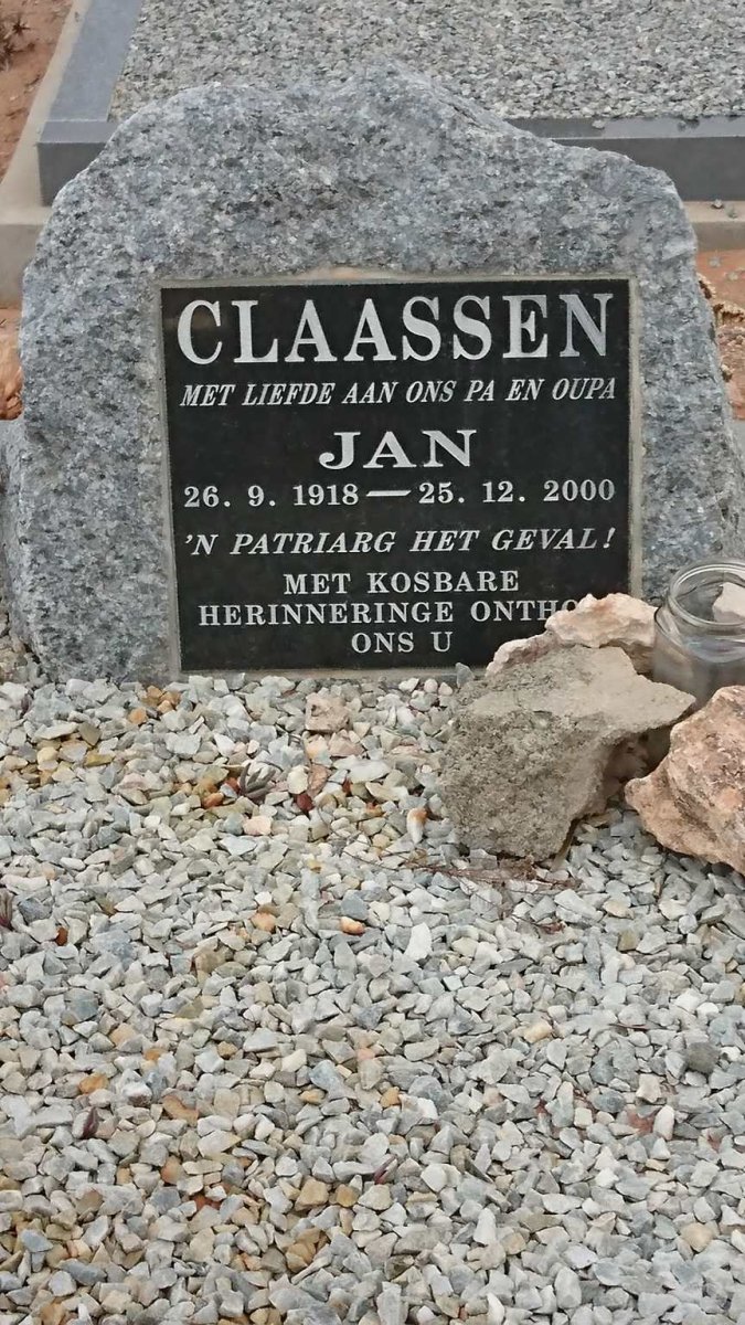 CLAASSEN Jan 1918-2000
