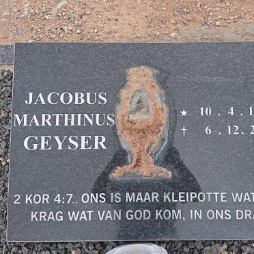 GEYSER Jacobus Marthinus 1940-2006