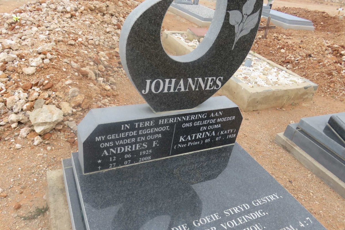 JOHANNES Andries F. 1925-2008 &amp; Katrina PRINS 1928-
