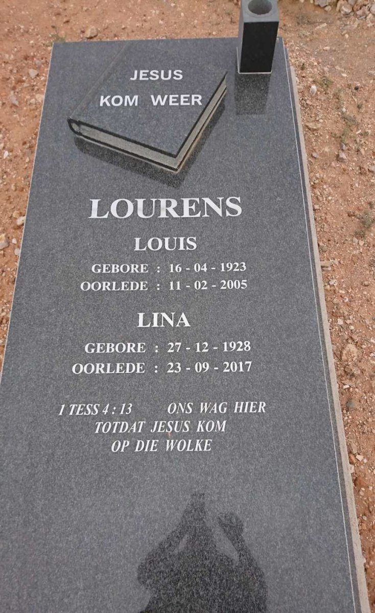 LOURENS Louis 1923-2005 &amp; Lina 1928-2017