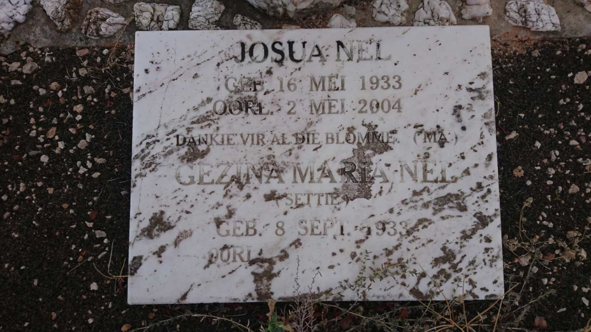 NEL Josua 1933-2004 &amp; Gezina Maria SETTIE 1933-