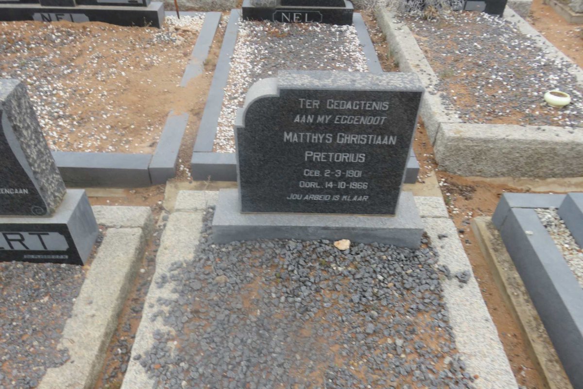 PRETORIUS Matthys Christiaan 1901-1966
