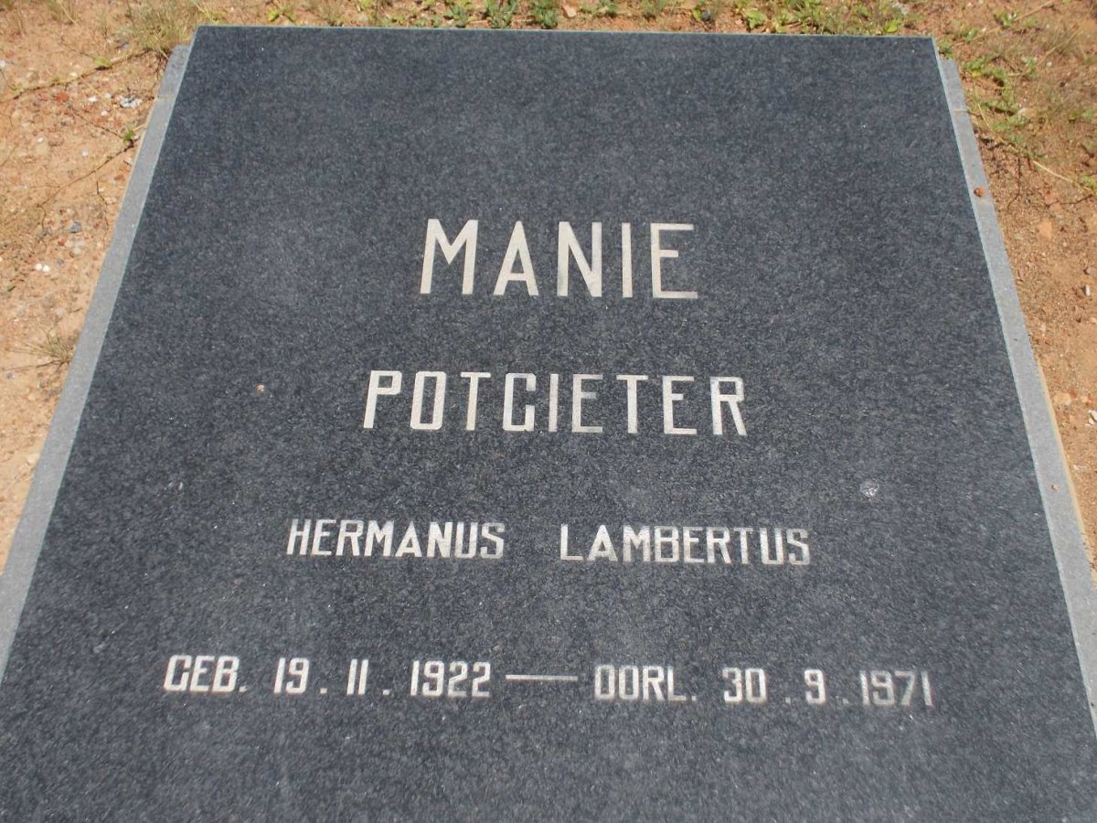 POTGIETER Hermanus Lambertus 1922-1971
