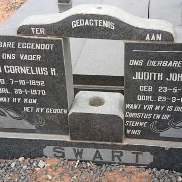 SWART Jan Cornelius H. 1892-1970 &amp; Judith Johanna F. 1889-1977