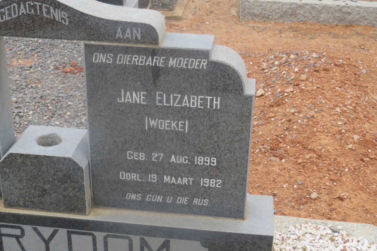 STRYDOM Coenraad Rootman 1896-1966 &amp; Jane Elizabeth WOEKE 1899-1982