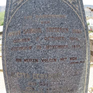 BRINK Johan Samuel Frederick 1848-1899 &amp; Aletta Gertruida SAAYMAN 1850-1924