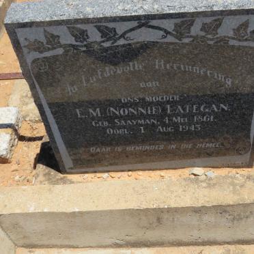 LATEGAN E.M. nee SAAYMAN 1861-1943