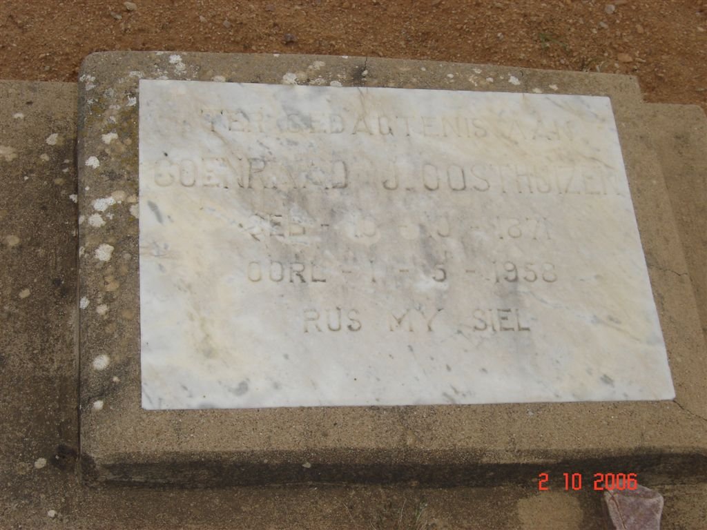 OOSTHUIZEN Coenraad J. 1871-1958