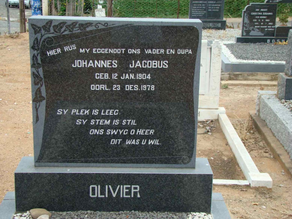 OLIVIER Johannes Jacobus 1904-1978
