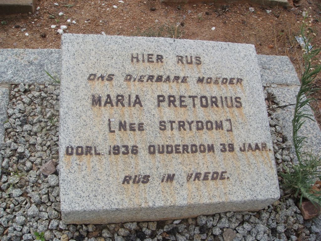PRETORIUS Maria née STRYDOM -1936