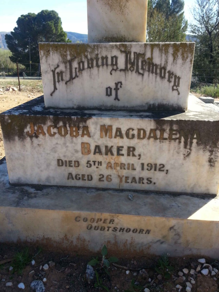 BAKER Jacoba Magdalena -1912