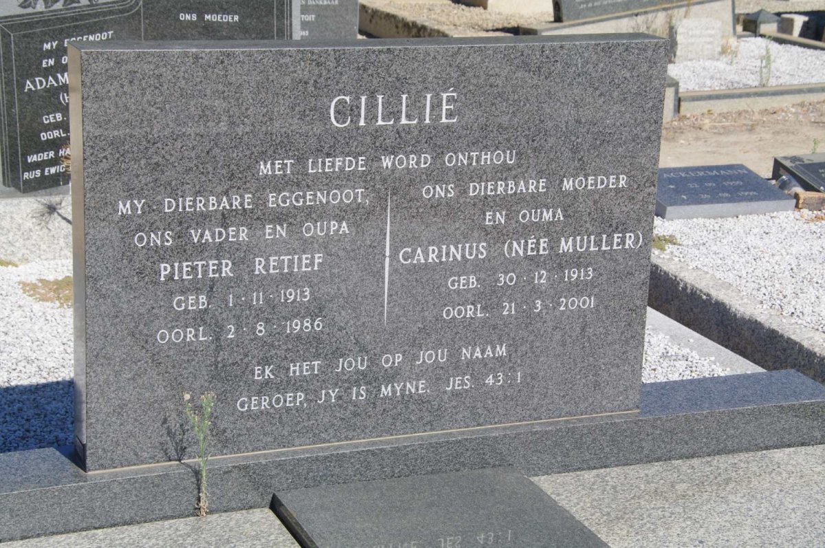 CILLIÉ Pieter Retief 1913-1986 &amp; Carinus MULLER 1913-2001