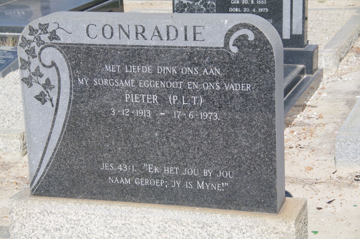 CONRADIE P.L.T. 1913-1973