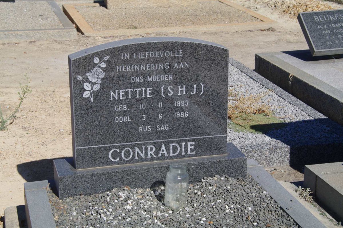 CONRADIE S.H.J. 1893-1986