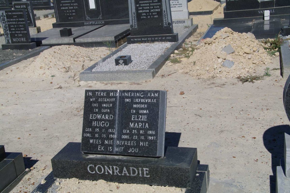 CONRADIE Edward Hugo 1922-1988 &amp; Elzie Maria 1916-1997