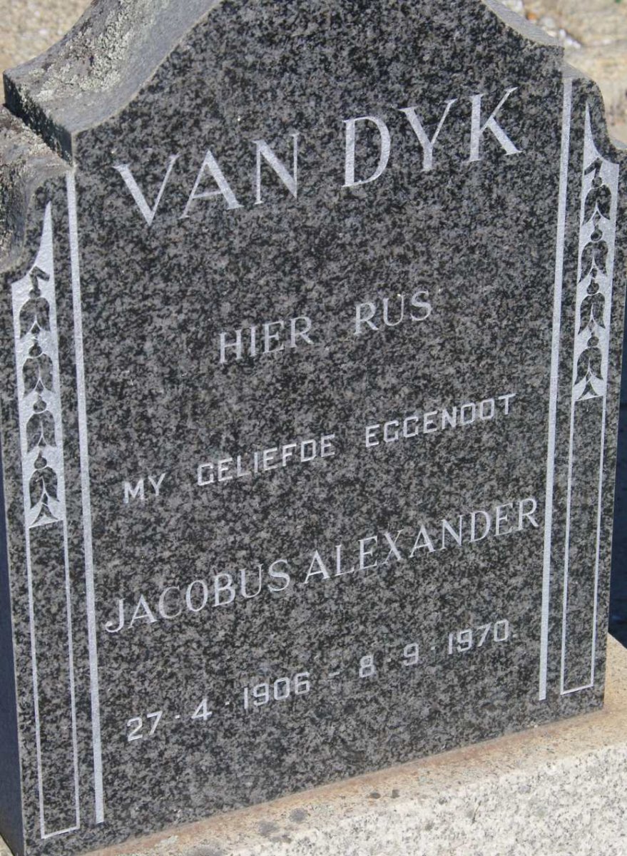 DYK Jacobus Alexander, van 1906-1970