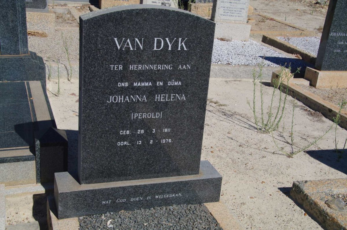 DYK Johanna Helena, van nee PEROLD 1911-1976