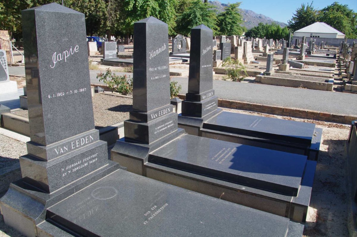 EEDEN Anthea, van 1932-1957 :: EEDEN Hannah, van nee de VILLIERS 1903-1957 :: EEDEN Japie, van 1902-1987