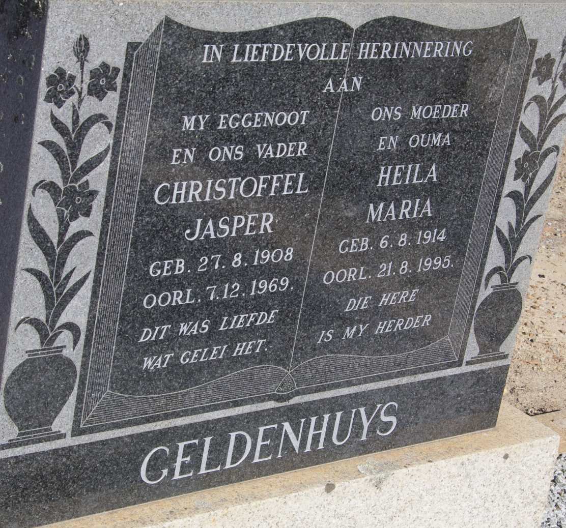 GELDENHUYS Christoffel Jasper 1908-1969 &amp; Heila Maria 1914-1995