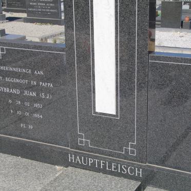 HAUPTFLEISCH Sybrand Juan 1953-1984