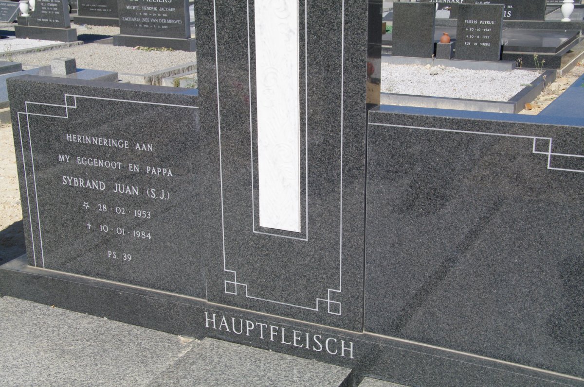 HAUPTFLEISCH Sybrand Juan 1953-1984