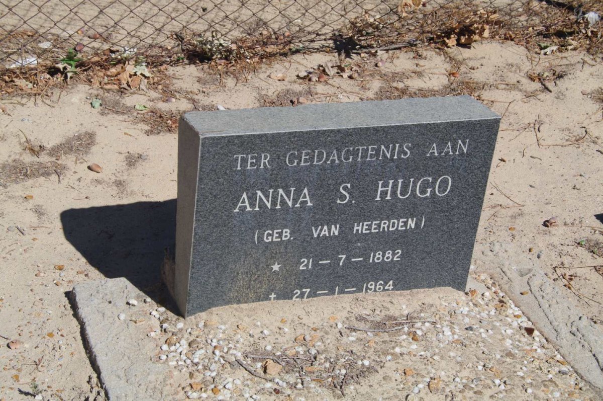 HUGO Anna S. nee van HEERDEN 1882-1964