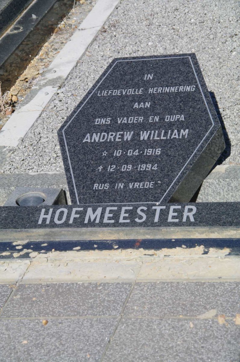 HOFMEESTER Andrew William 1916-1994