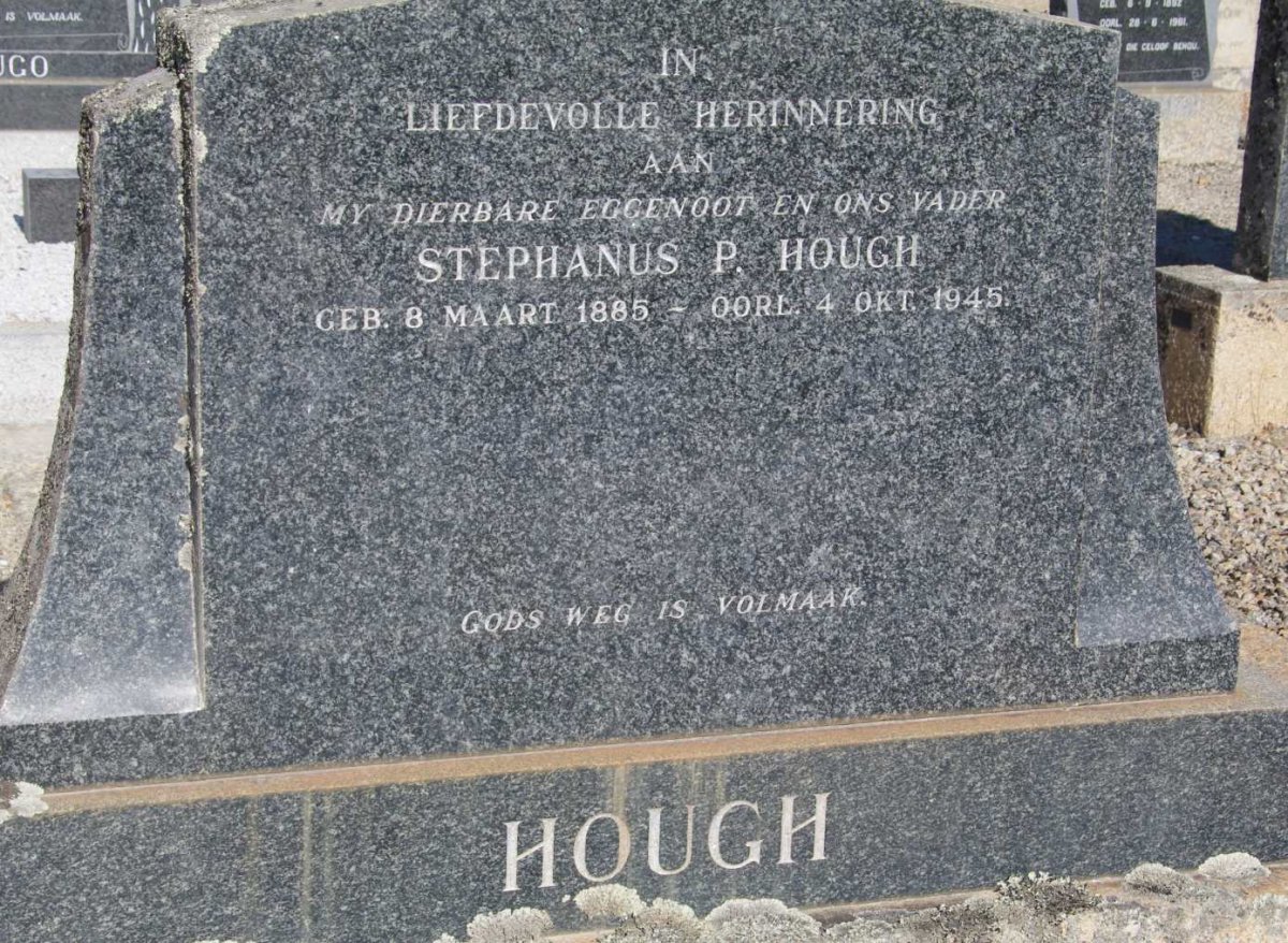 HOUGH Stephanus P. 1885-1945