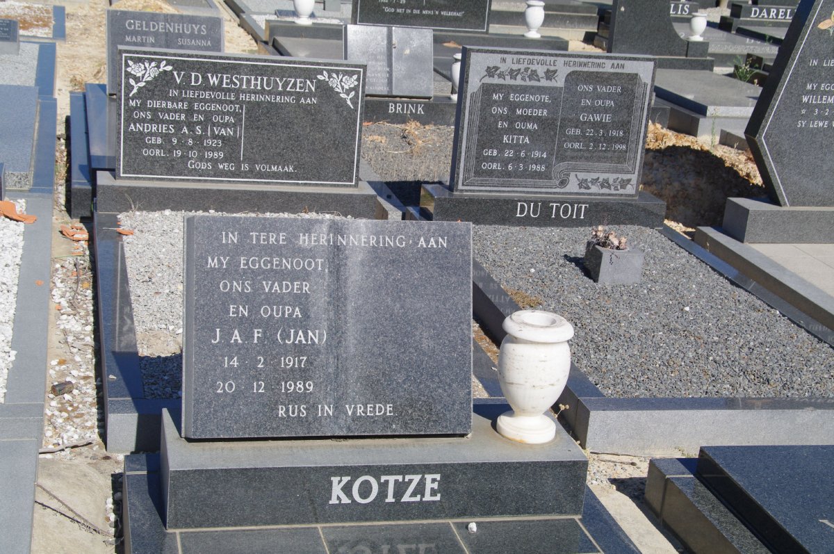 KOTZE J.A.F. 1917-1989