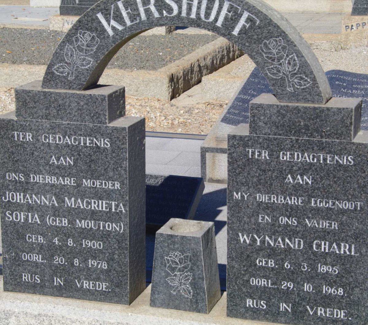 KERSHOFF Wynand Charl 1895-1968 &amp; Johanna Magrietha Sofia MOUTON 1900-1978