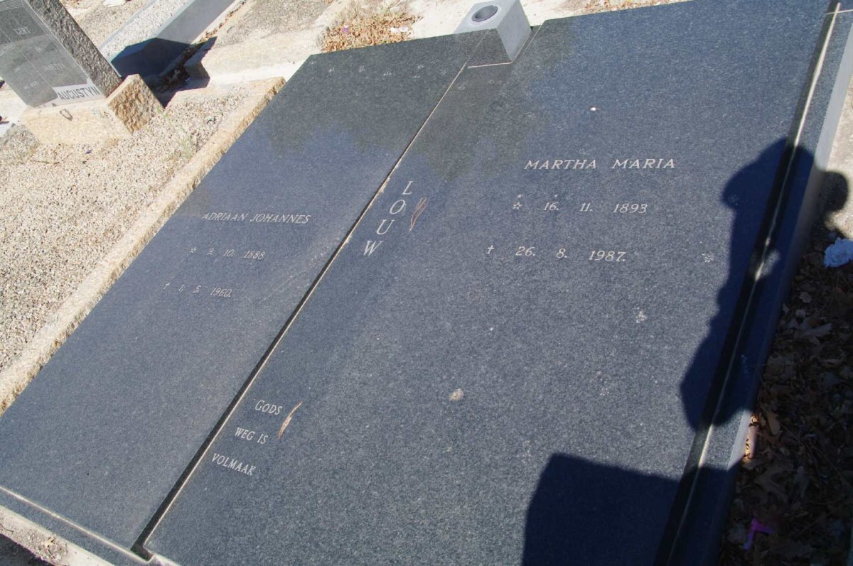 LOUW Adriaan Johannes 1888-1960 &amp; Martha Maria 1893-1987