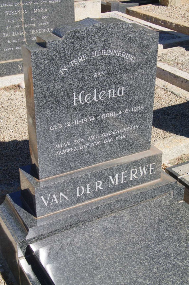 MERWE Helena, van der 1934-1956
