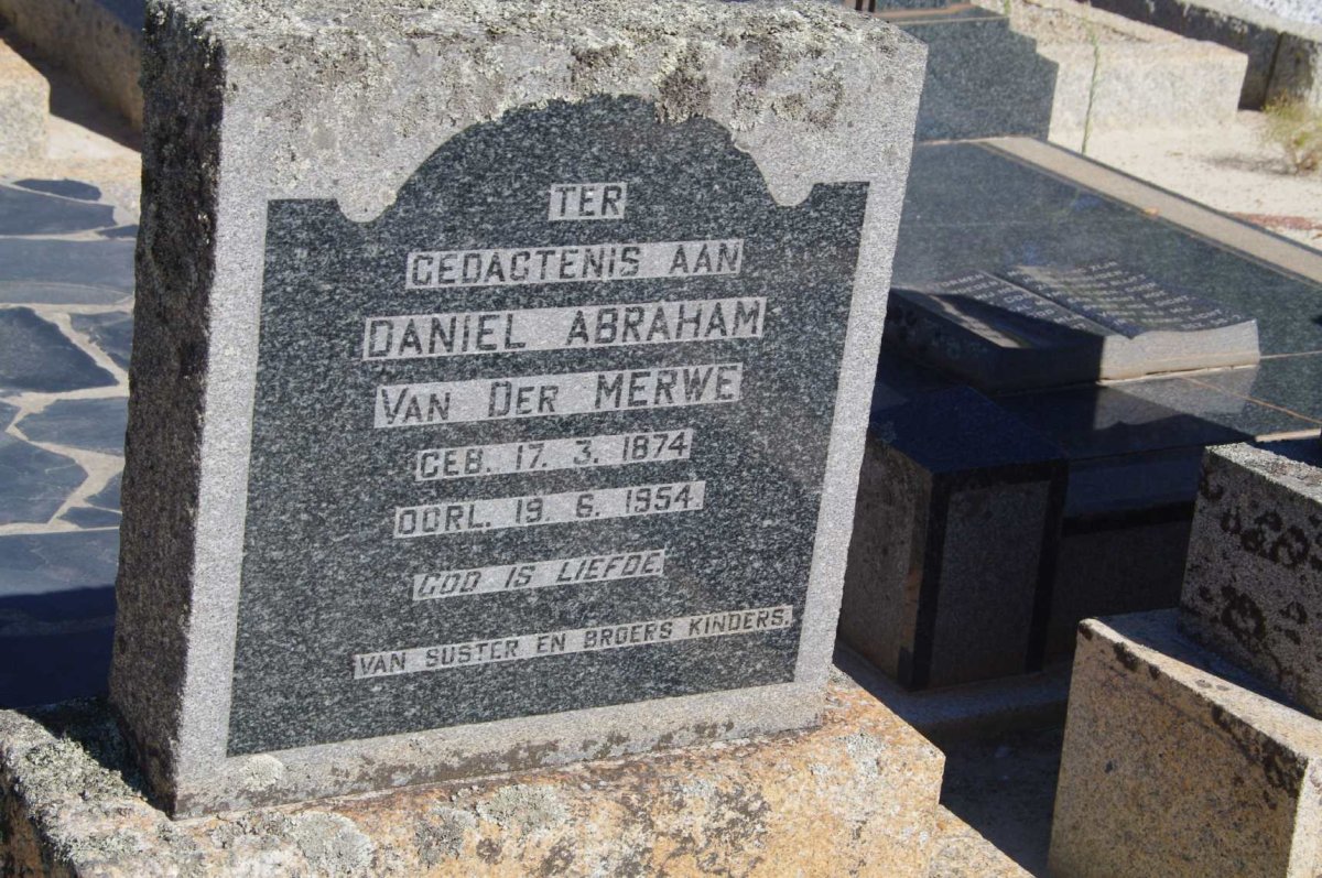 MERWE Daniel Abraham, van der 1874-1954