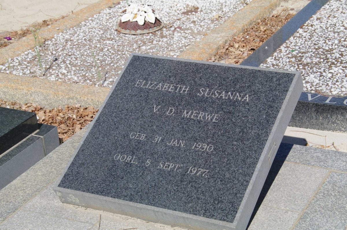 MERWE Elizabeth Susanna, v.d. 1930-1977