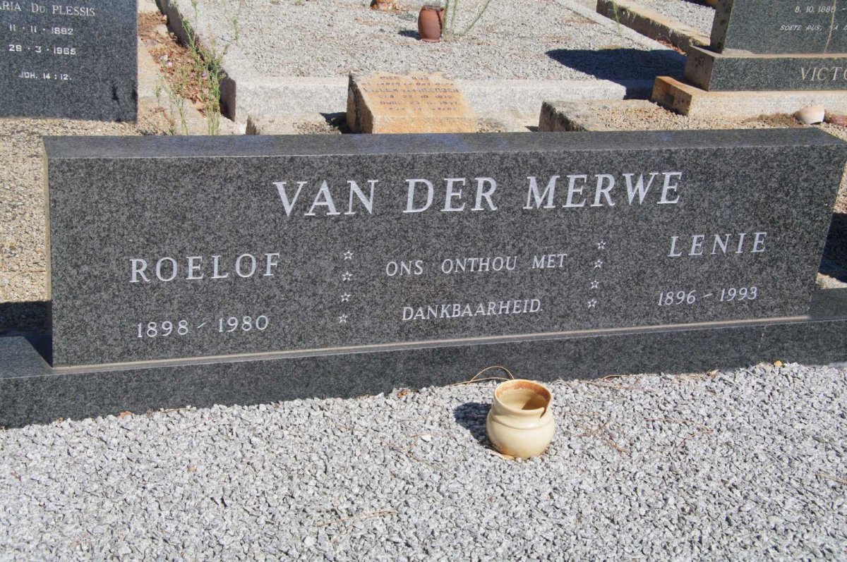 MERWE Roelof, van der 1898-1980 &amp; Lenie 1896-1993